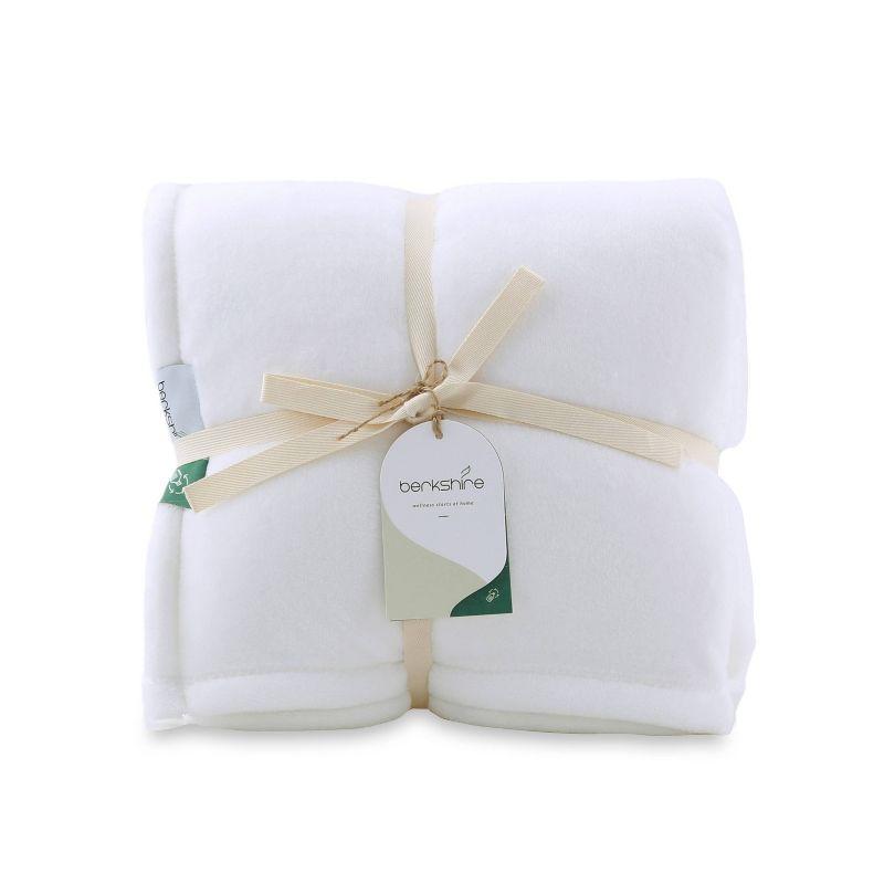 50"x60" 300 Recycled Velvetloft Throw Blanket True white - Berkshire Blanket & Home Co.