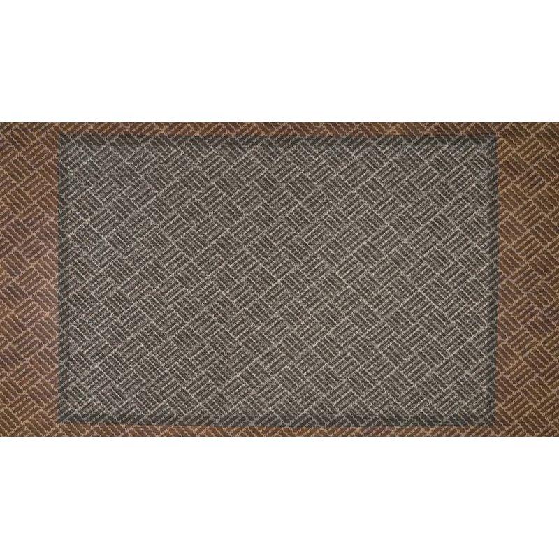 5'x7'6" Geometric Loomed Area Rug Tan - Momeni: Contemporary Indoor/Outdoor Low Pile, Machine Made, Polypropylene