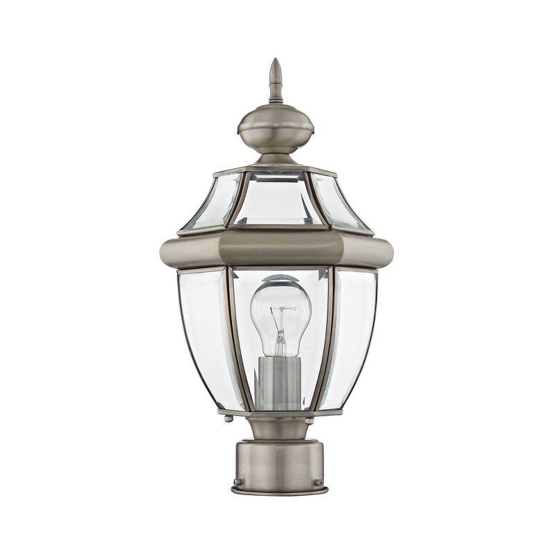 Lighting Lumens Outdoor Post Lantern Pendant Lighting Fixture - with Clear Glass Shade