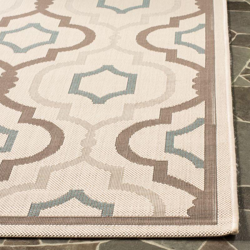 Courtyard CY7938 Power Loomed Indoor and Outdoor Area Rug - Beige/Dark Beig - 9'x12' - Safavieh