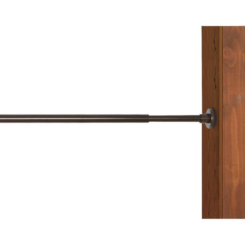 66"-120" Indoor/Outdoor Stainless Steel Duo Tension Rod Espresso - Versailles Home Fashions