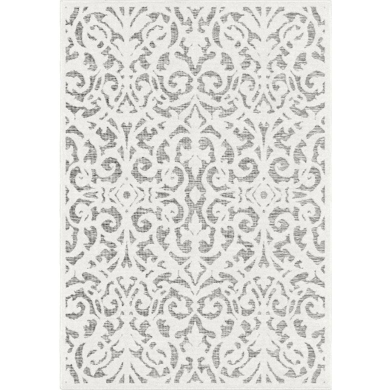 Elegant Lady Bird Natural Gray Indoor/Outdoor Area Rug, 5'2" x 7'6"