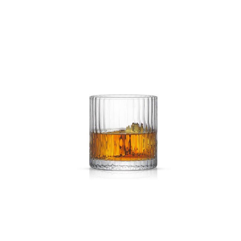 JoyJolt Elle Fluted Double Old Fashioned Whiskey Glass, 10oz