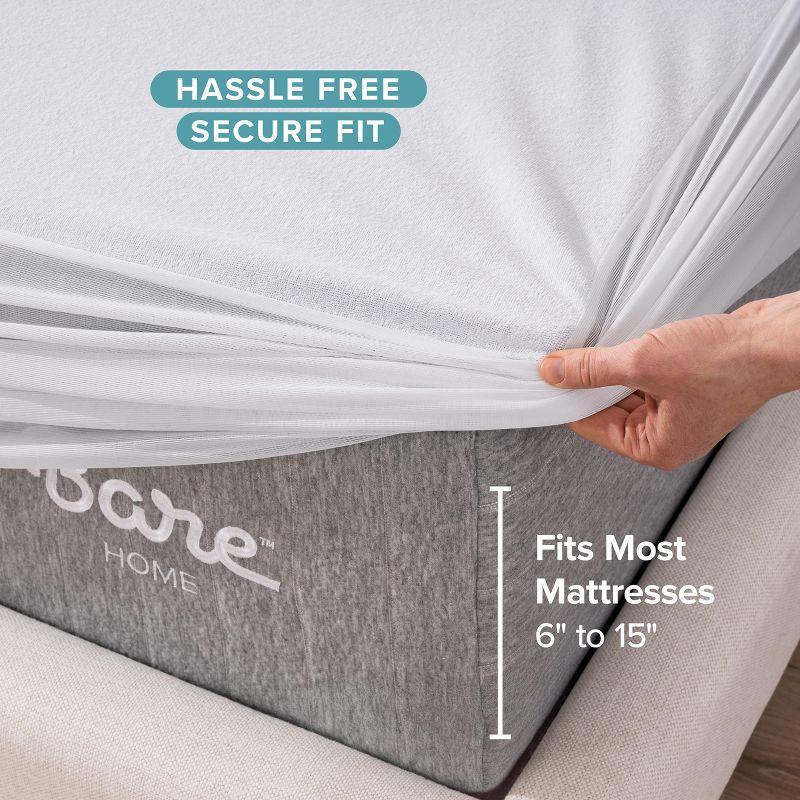 Bare Home Premium Ultra Soft Waterproof Fitted Mattress Protector