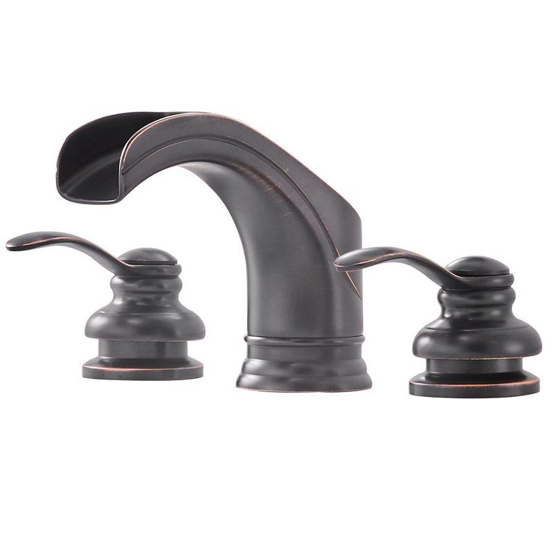 Oil-Rubbed Bronze 2-Handle Waterfall Bathroom Faucet