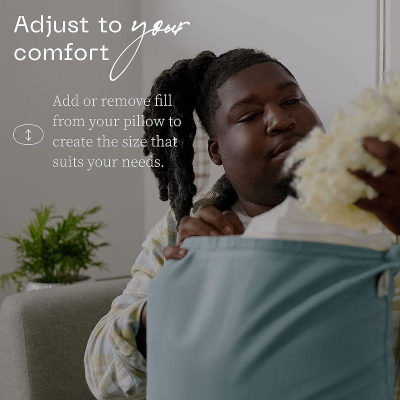 Coop Home Goods Throw Pillow Inserts Set of 2, 12 x 20 Inches White Square Indoor Decorative Pillow Inserts Adjustable Memory Foam Fill Pack of 2