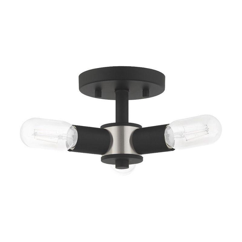 Livex Lighting Copenhagen 3 - Light Flush Mount in  Black