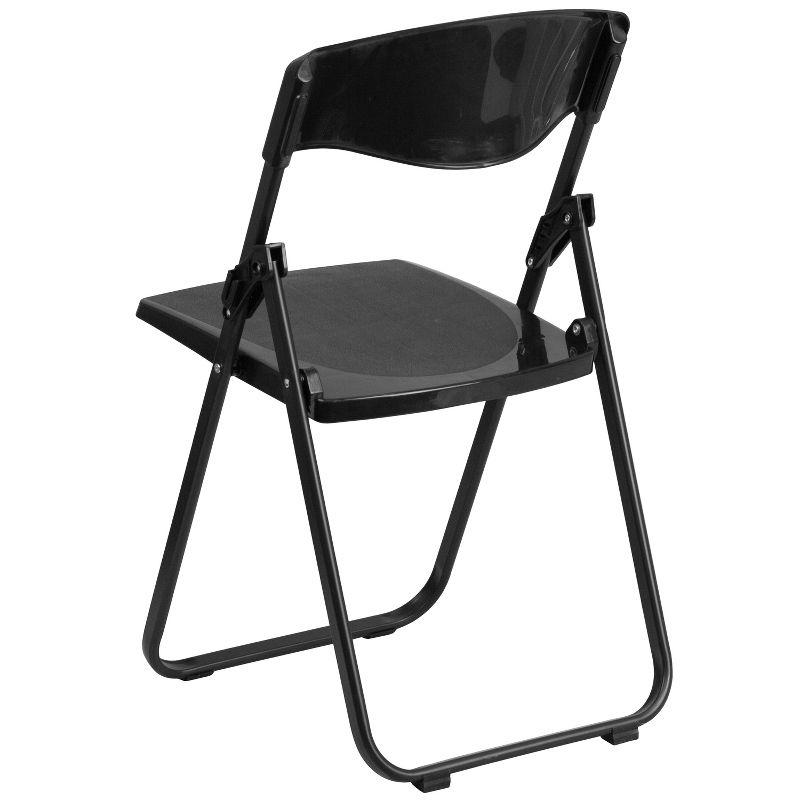 Flash Furniture 2 Pack HERCULES Series 500 lb. Capacity Heavy Duty Plastic Folding Chair with Built-in Ganging Brackets