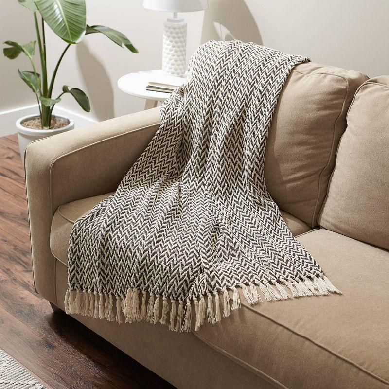 Design Imports Hand Woven Throw Blanket