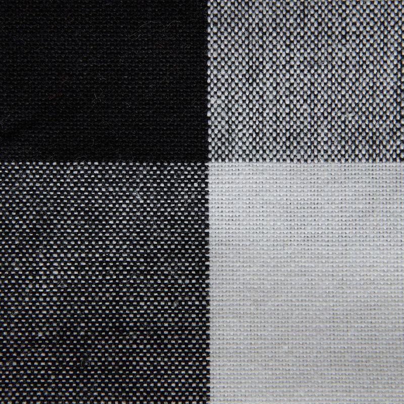 Design Imports  Dishtowel Set Gingham/Buffalo Check 3 Piece, 20X30", Black