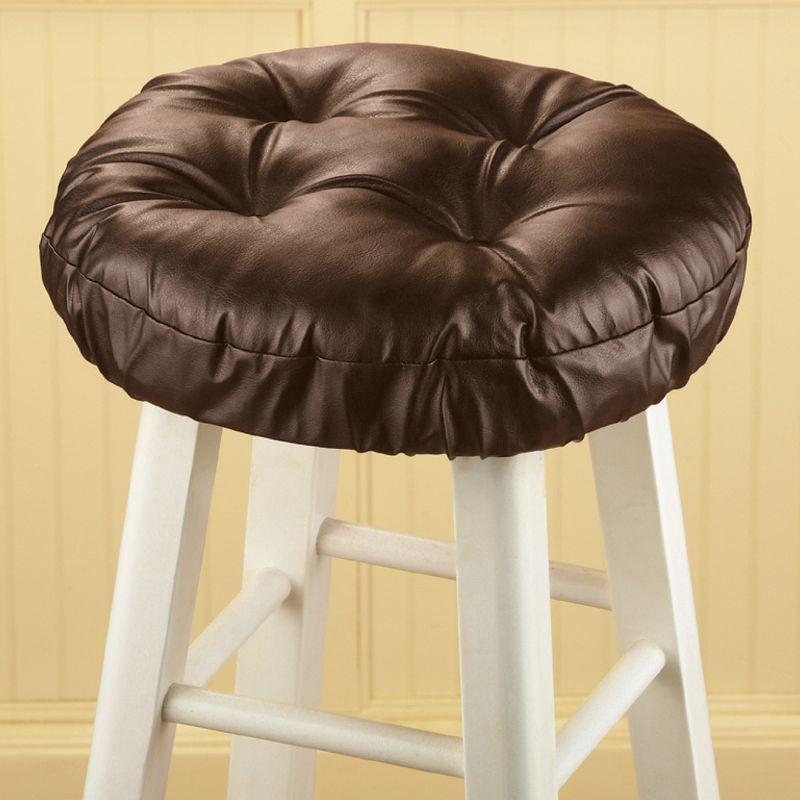 Collections Etc Padded Barstool Seat Cover Cushion 14 X 14 X 1 Dark Brown