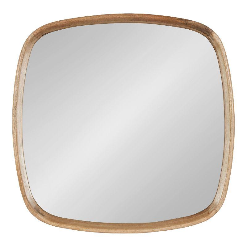 Kate and Laurel Prema Framed Wall Mirror, 26x26, Natural
