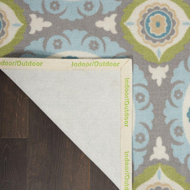 Waverly Sun & Shade "Solar Flair" Jade Indoor/Outdoor Area Rug by Nourison SND16 7'9" x 10'10"
