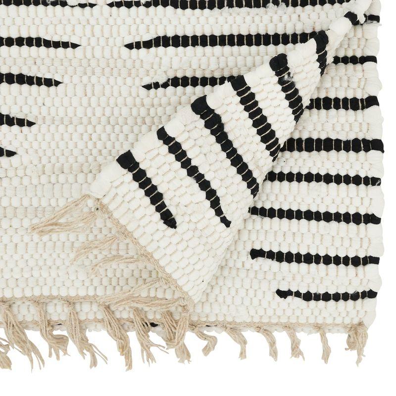 Cream Cotton Fringe Rectangle Table Runner