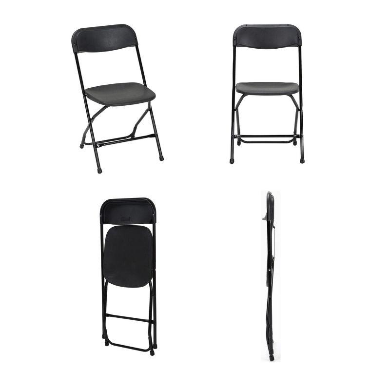 ZOWN Premium Commercial Plastic Stacking, Indoor/Outdoor Folding Chair