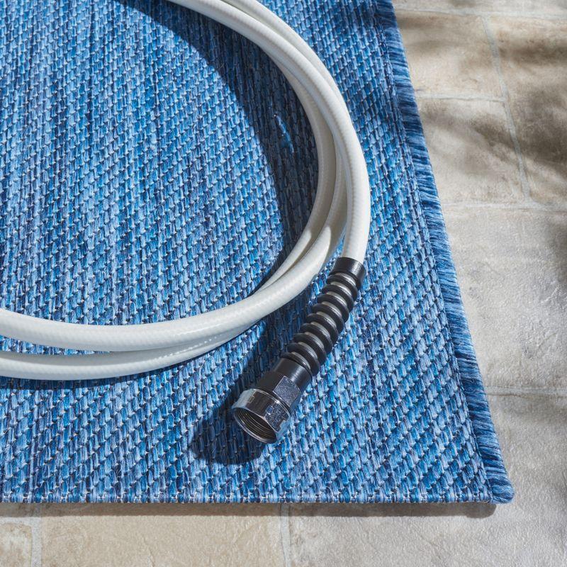 Beach House BHS218 Power Loomed Indoor/Outdoor Area Rug - Blue - 6'7"x6'7" - Safavieh
