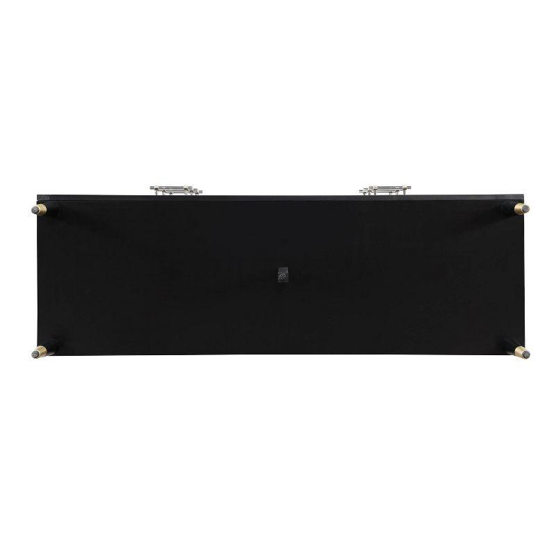 Stanton Modern 6 Drawer Dresser Black - Manhattan Comfort: Chic Acrylic Handles, Gold Feet