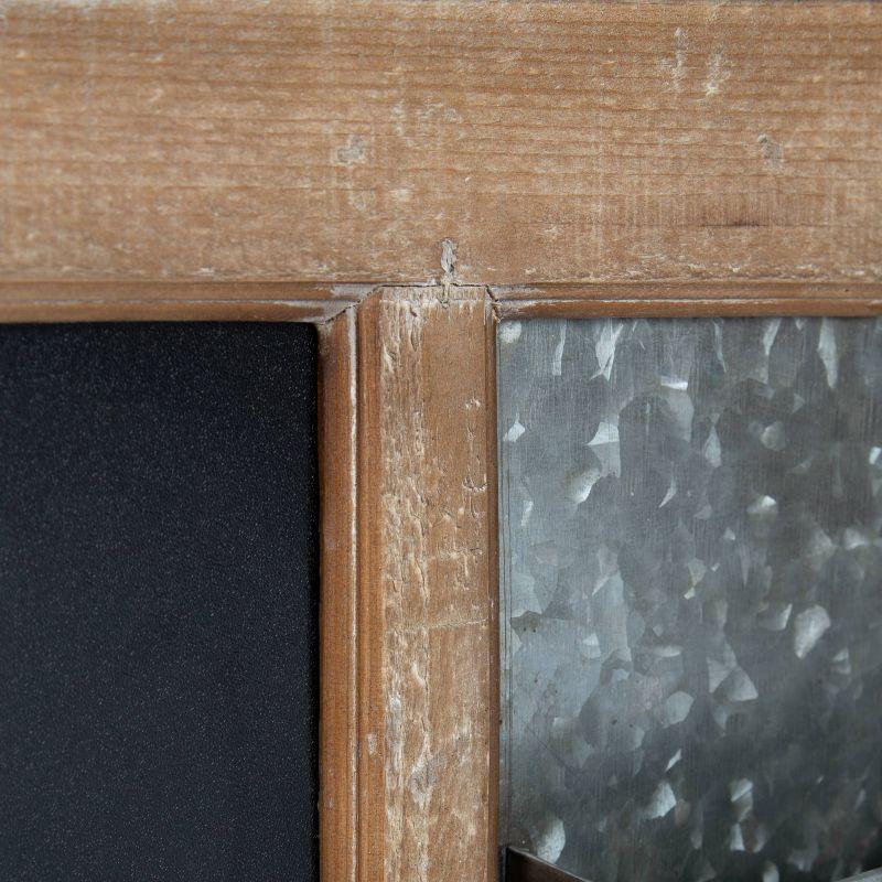 Kate and Laurel Solid Wood Wall Organizer