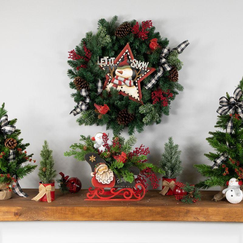 Mixed Eden Pine Artificial Christmas Wreath 24-Inch Unlit