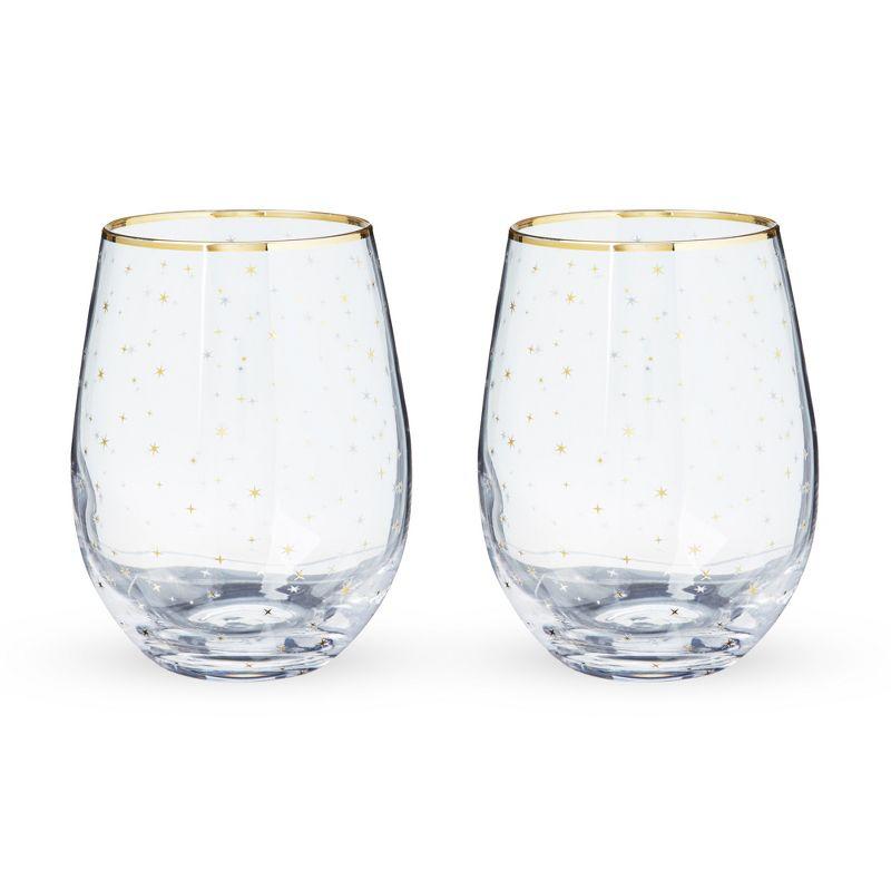Starlight 18oz. Stemless Wine Glass Set (Set of 2)