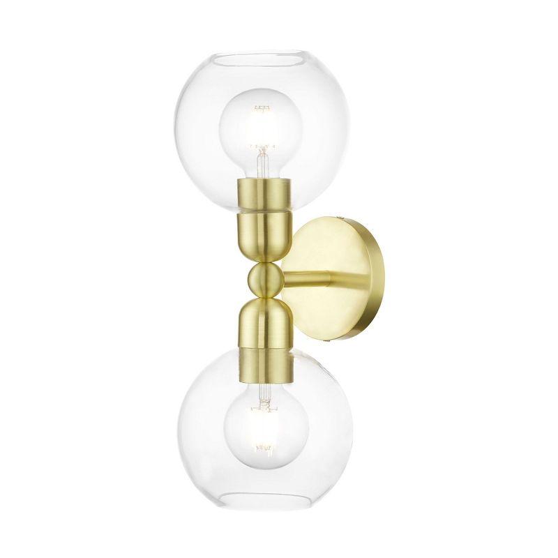 Livex Lighting Downtown 2 - Light Vanity in  Satin Brass