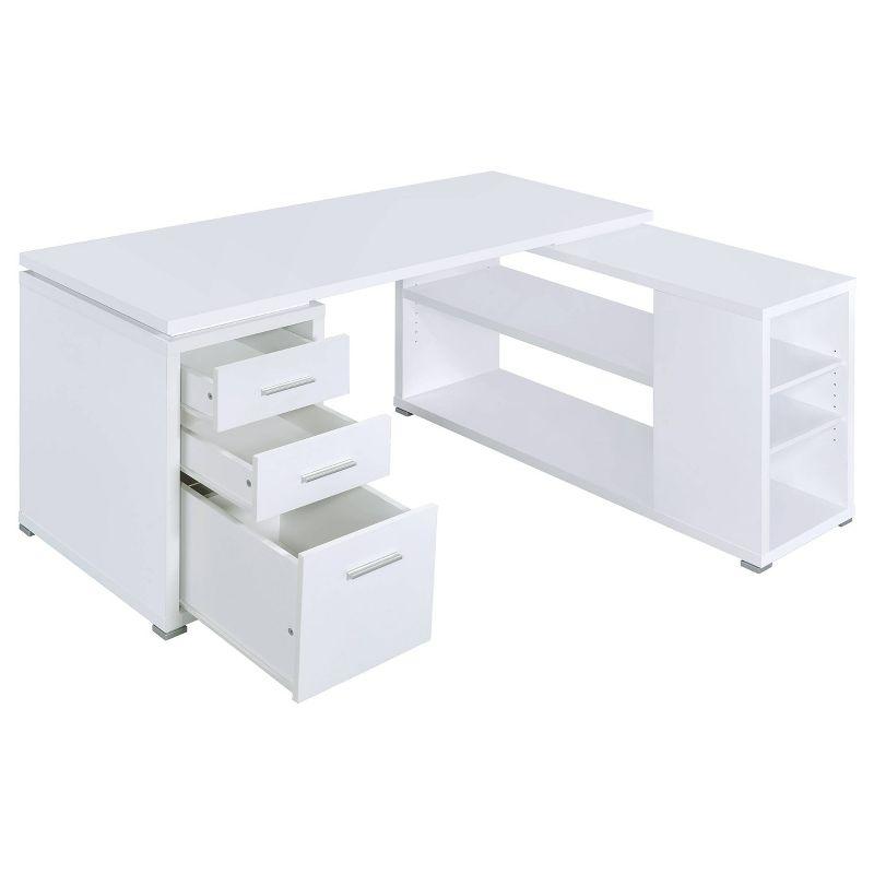 Yvette 3 Drawer L-Shape Desk - Coaster