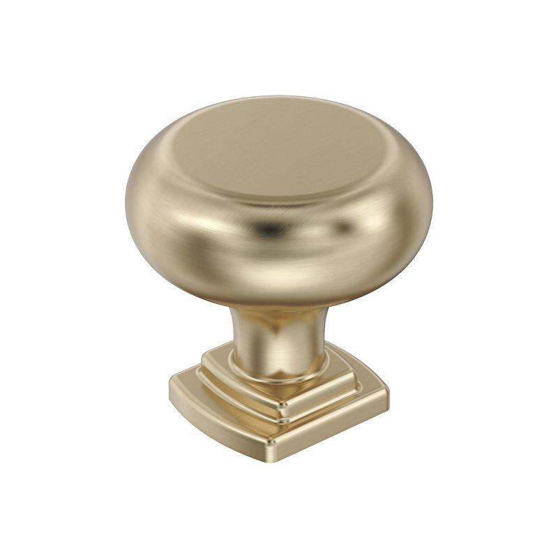 Golden Champagne Steel Round Cabinet Knob with Mounting Hardware