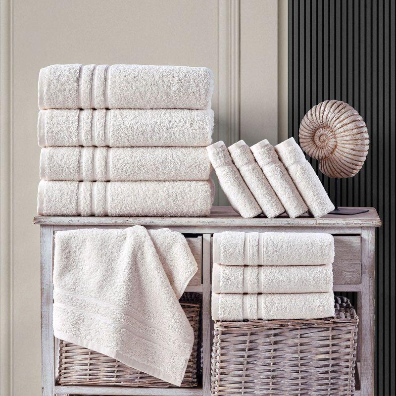 Hawmam Linen Yellow Bath Towels 4 Pack 27 x 54 Inches 100% Turkish Cotton Soft Lightweight and Highly Absorbent Quick Drying Towels