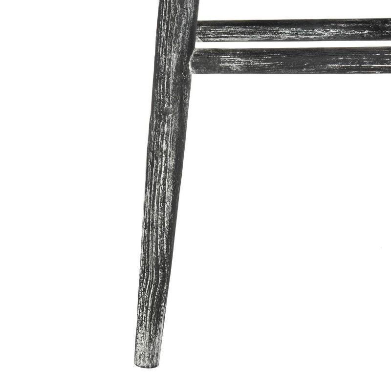Colton Wood Bar Stool - BST1001 - Black/White Wash/Sungkai Wood - Safavieh