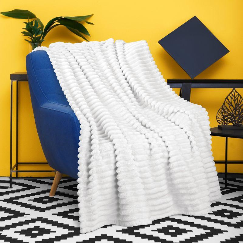 Fleece Throw Blanket for Couch, Super Soft Fuzzy Plush Blanket for Adults and Kids