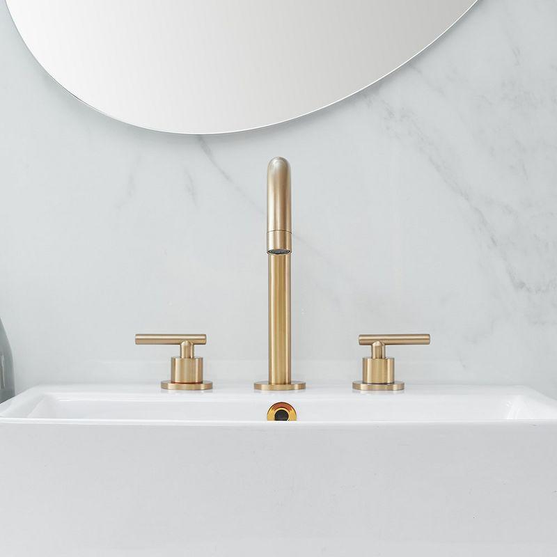 VIBRANTBATH 16441-BG Widespread Bathroom Faucet 3 Hole, 2-handle Bathroom Sink Faucet with Drain Assembly