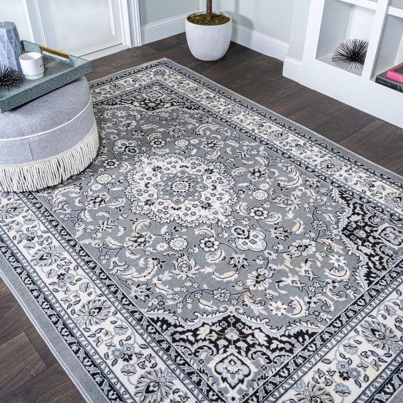 Palmette Modern Persian Floral Area Rug - JONATHAN Y