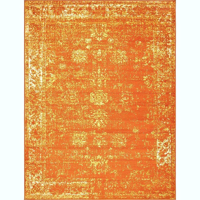 Casino Sofia 9' x 12' Rectangular Orange Indoor Area Rug