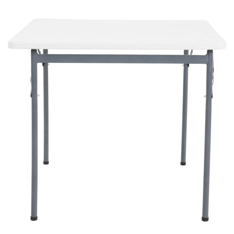 Peakform Multipurpose Banquet Squared Table Lightweight Folding Durable Desk with Secure Base for Indoor and Outdoor Events, 34 Inch, White