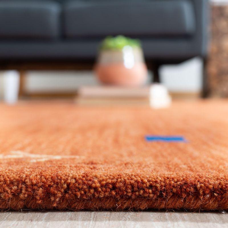 Himalaya HIM563 Handmade Area Rug - 6'x6' - Rust - Safavieh