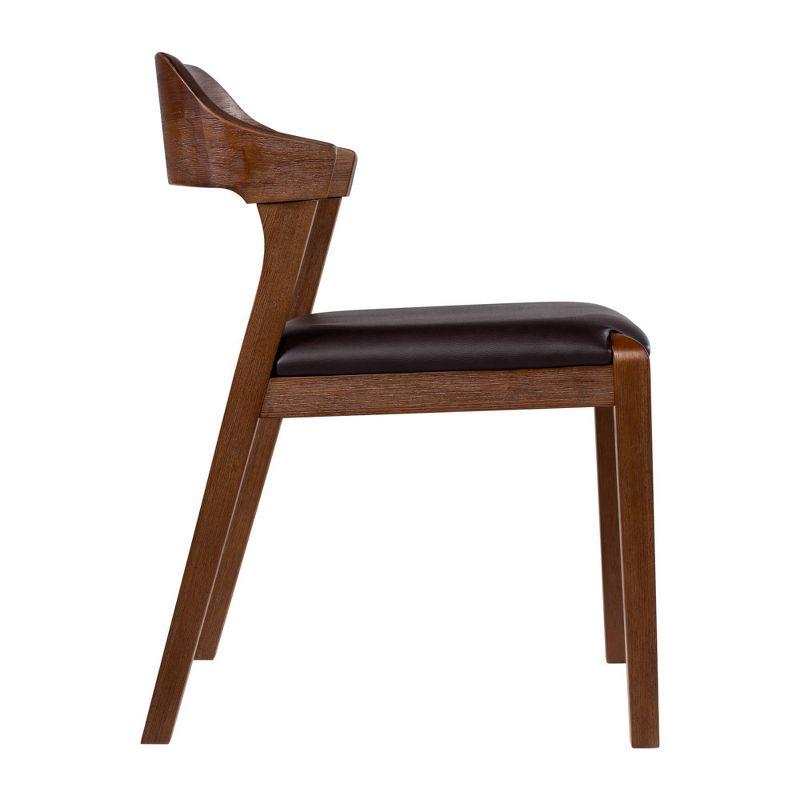 Rasmus Dining Chair Chestnut - Boraam: Acacia Wood, Faux Leather, Easy-to-Clean, 250lb Capacity