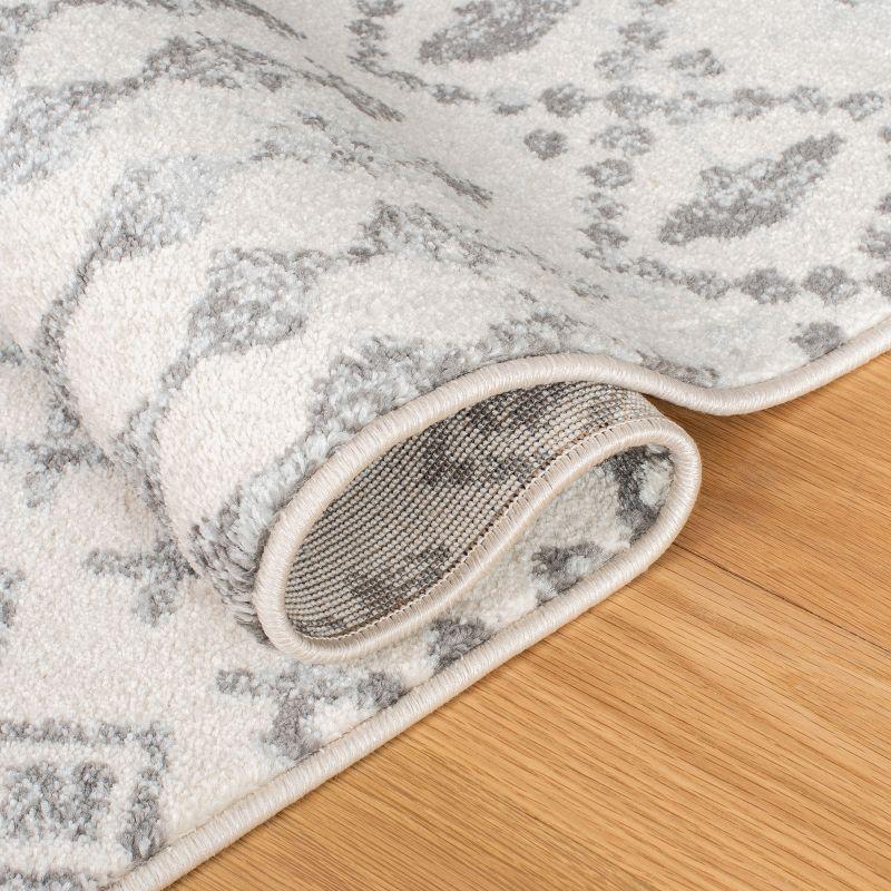 Mercer MRE420 Power Loomed Area Rug - Ivory/Grey - 4'x6' - Safavieh.