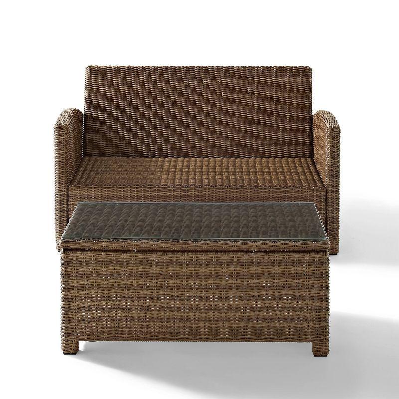 Bradenton Outdoor Wicker Sofa & Coffee Table Set - Crosley