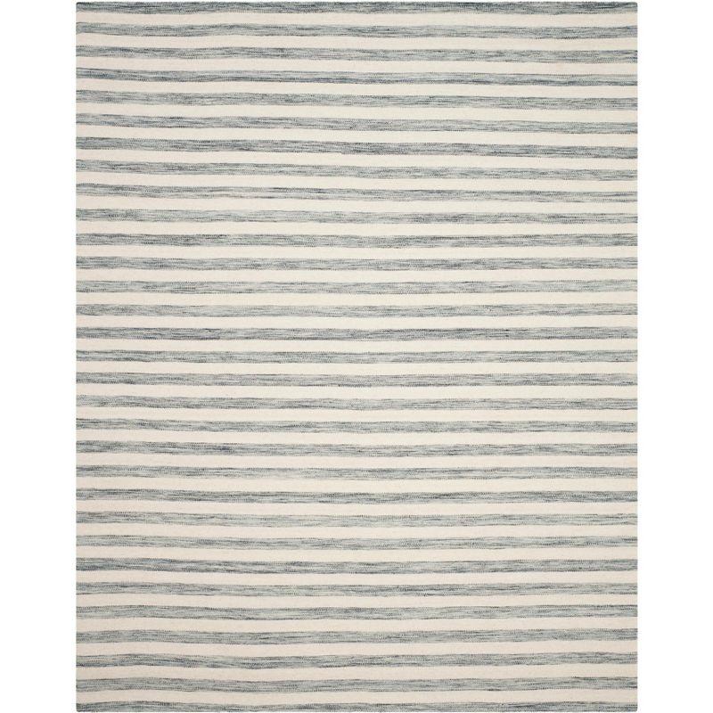 Dhurries DHU575 Hand Woven Area Rug - Grey/Ivory - 6'x9' - Safavieh.