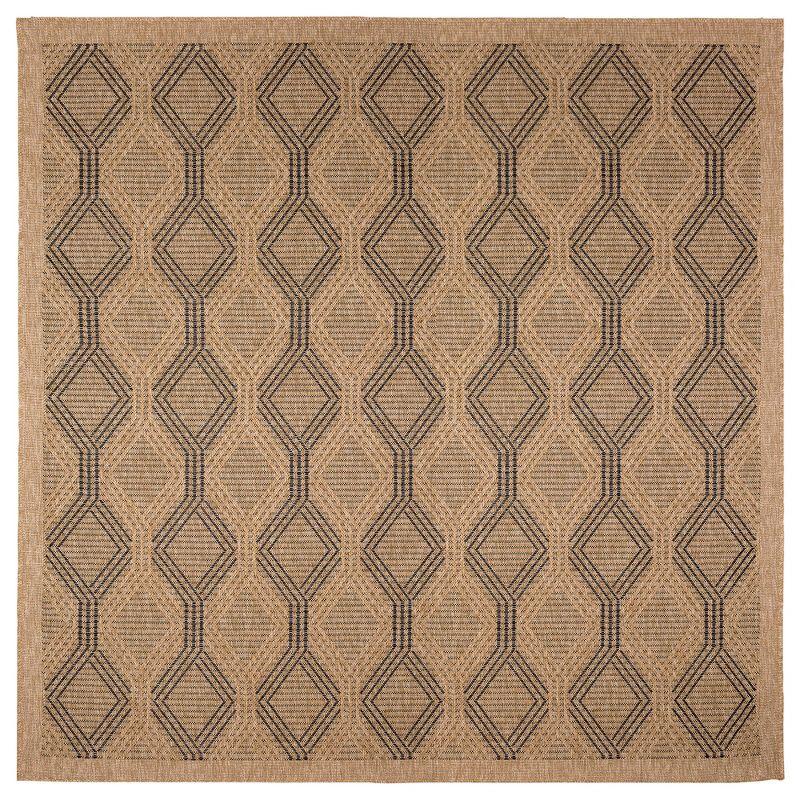 Sahara Natural Geometric Flat Woven Indoor/Outdoor Rug