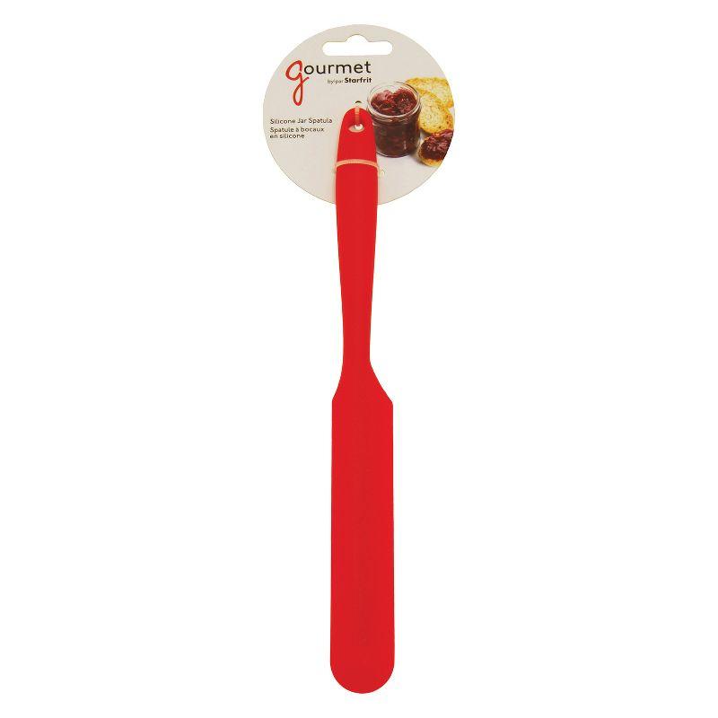 Starfrit Silicone Jar Spatula, Red/Grey