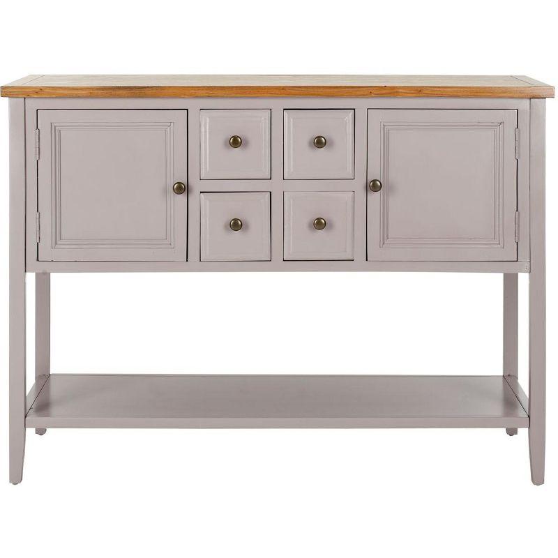 Charlotte Sideboard - Quartz Grey/Oak Top - Safavieh.