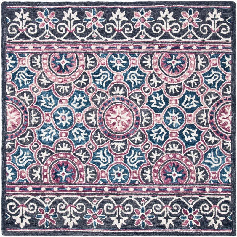 Micro-Loop MLP632 Hand Tufted Area Rug - Ivory/Pink - 5'x5' - Safavieh.