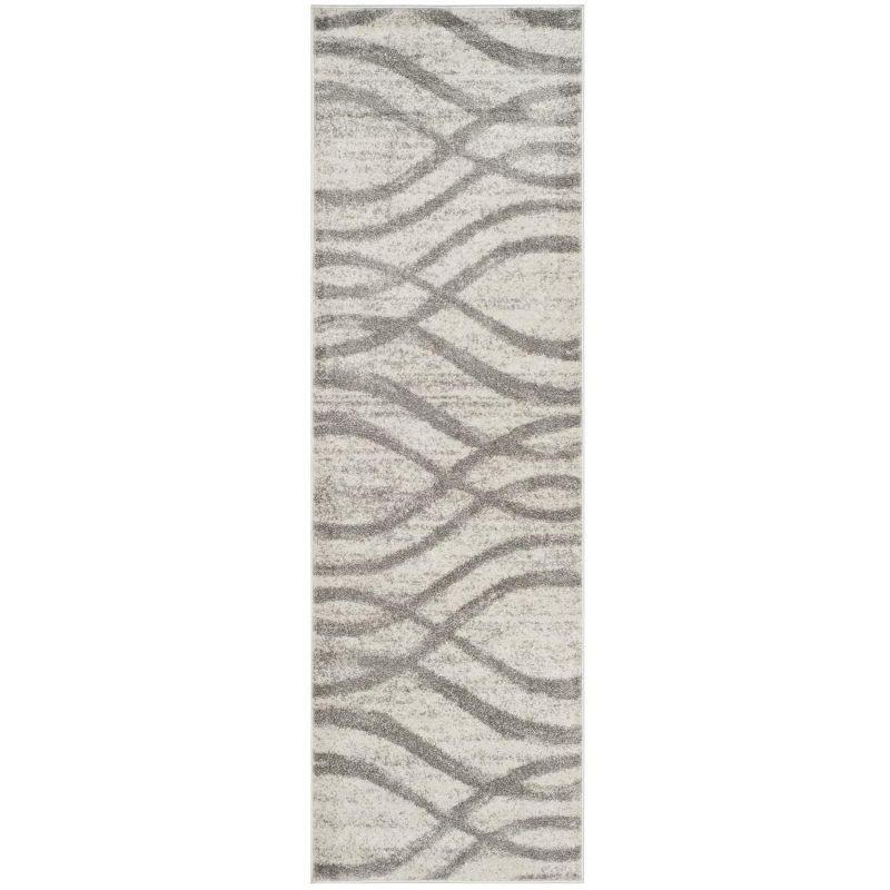 Adirondack ADR125 Machine Made Indoor Runner - Cream/Grey - 2'-6"x6' - Safavieh