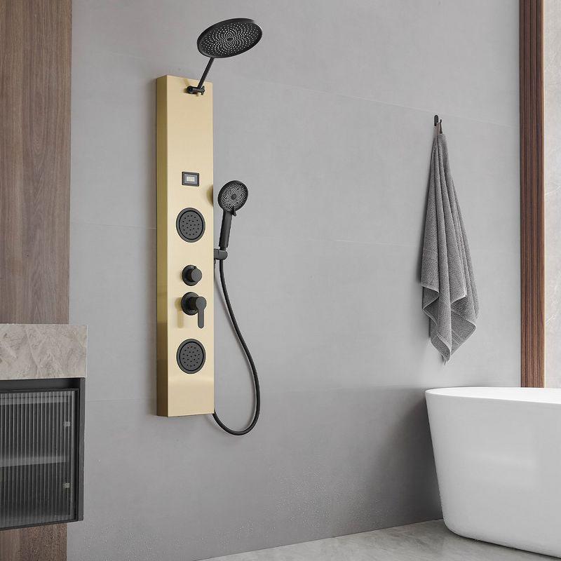 BWE 2-Spray Rain Shower Tower Shower Panel System with Rainfall Shower Head and Shower Rod