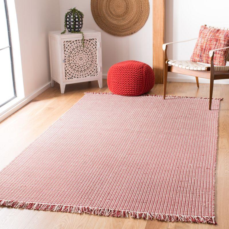 Montauk MTK340 Hand Woven Indoor Accent Rug - Ivory/Red - 4'x4' - Safavieh