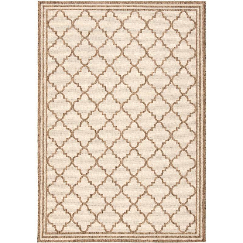 Beach House BHS121 Power Loomed Indoor/Outdoor Area Rug - Cream/Beige - 5'3"x7'6" - Safavieh