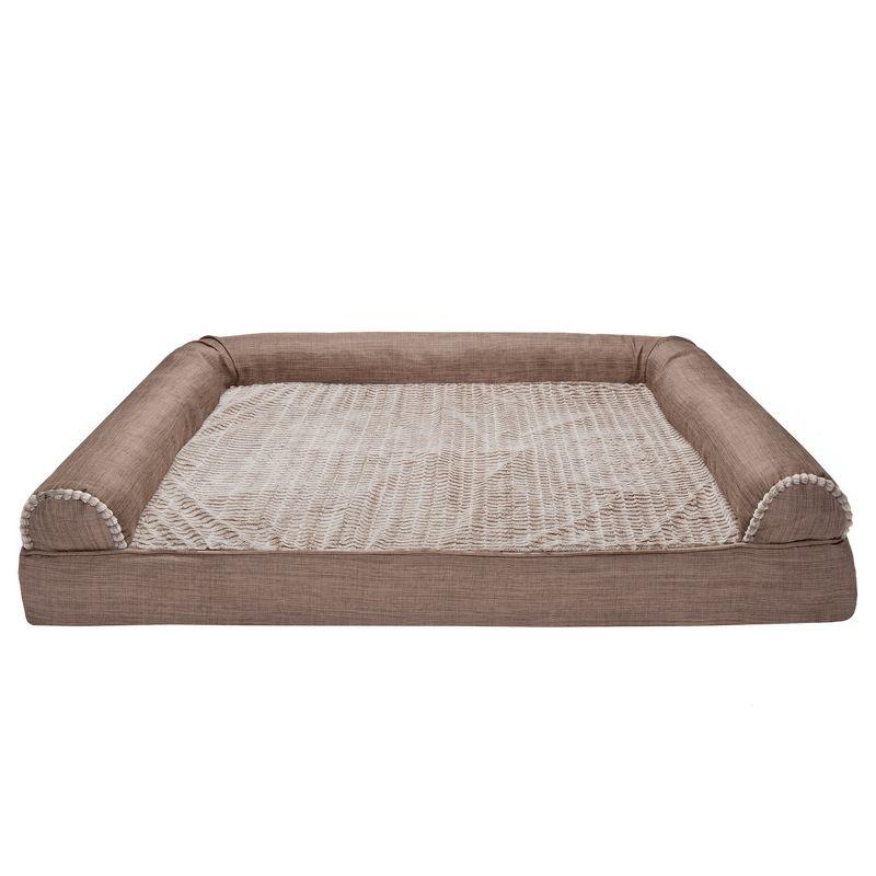 FurHaven Luxe Fur & Performance Linen Sofa Bed
