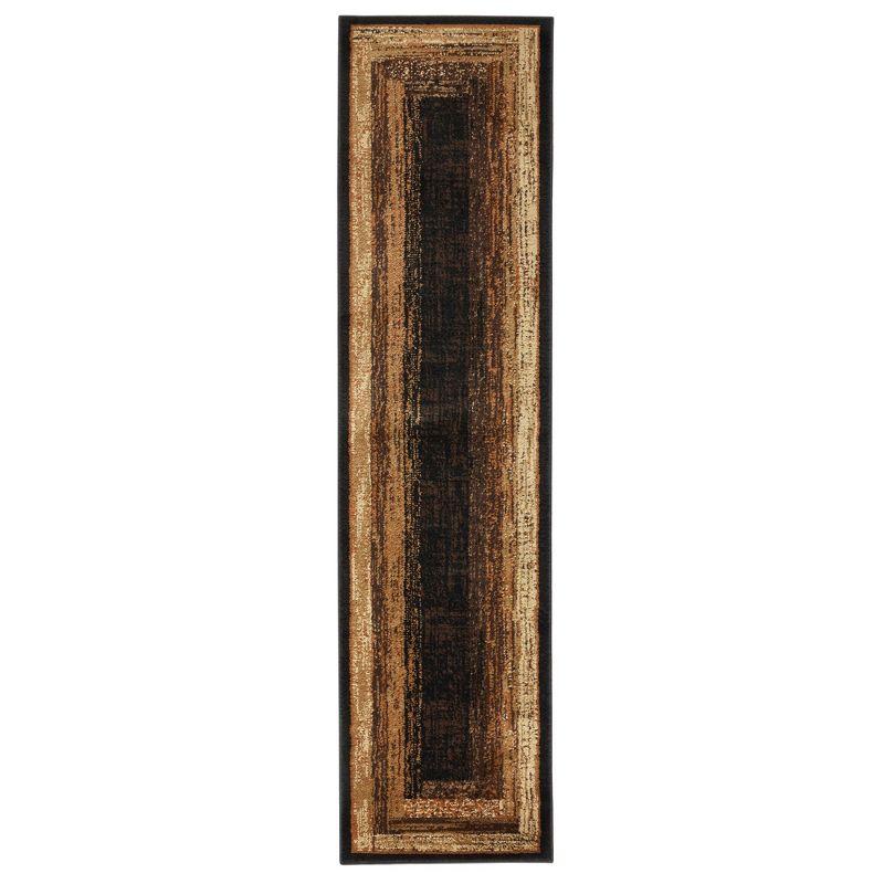 Home Dynamix Royalty Vega Contemporary Geometric Runner Area Rug, Black/Beige, 1'9"x7'2"