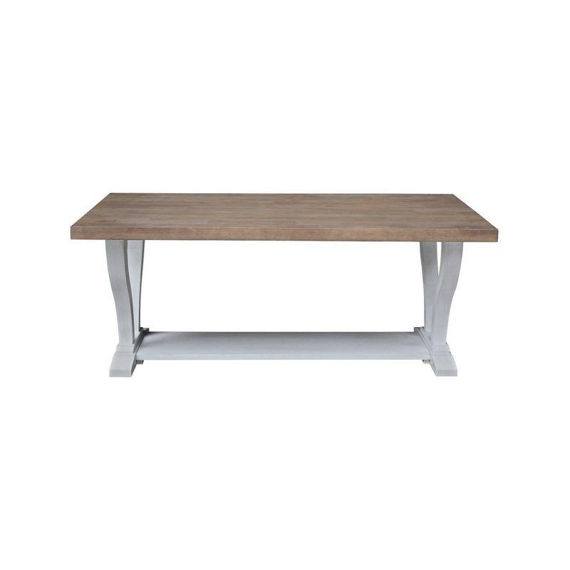 LaCasa Chalk and Sesame Solid Wood Coffee Table